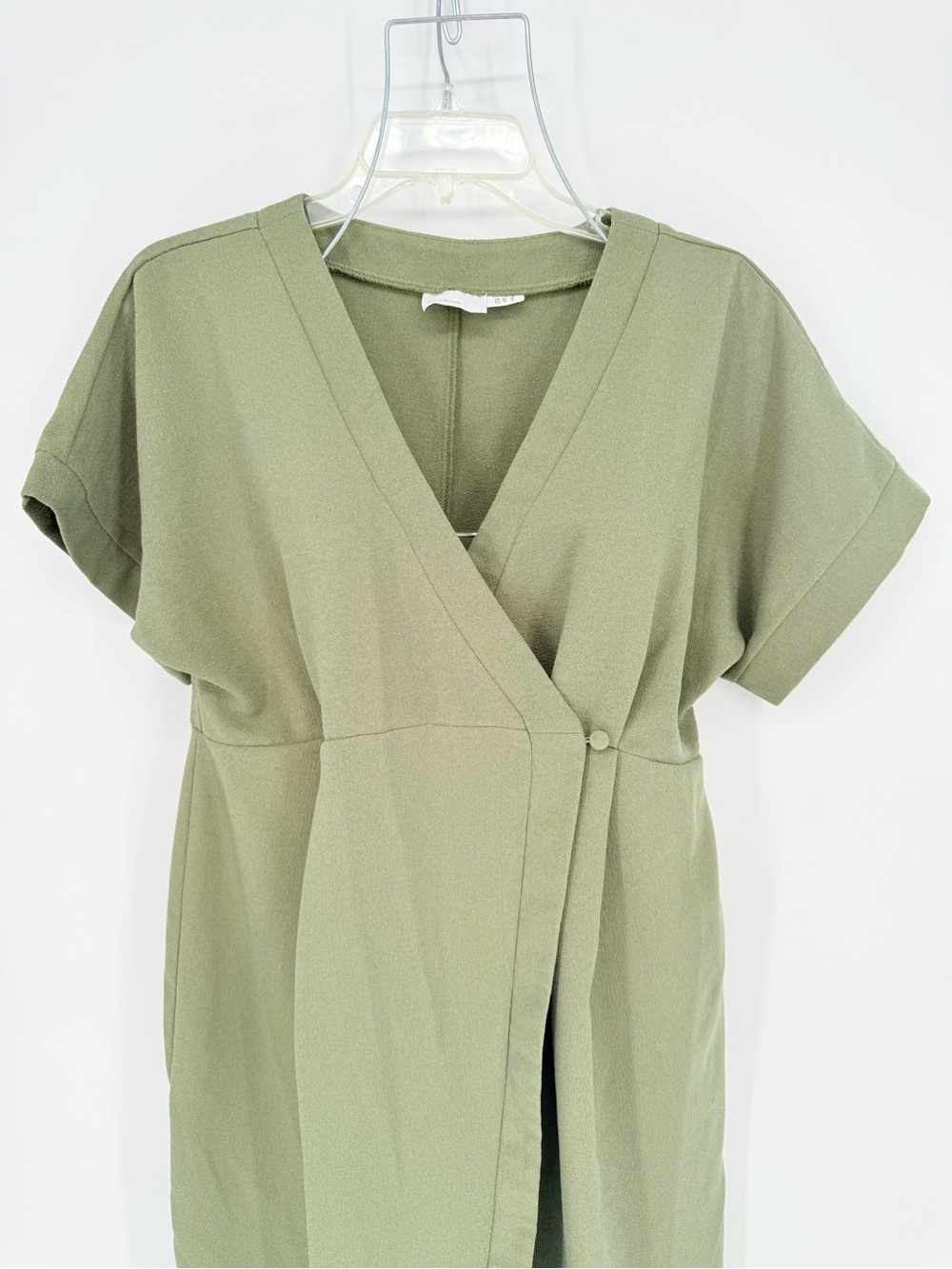 ASOS Maternity Olive Green Wrap Mini Dress - Picture 4 of 9
